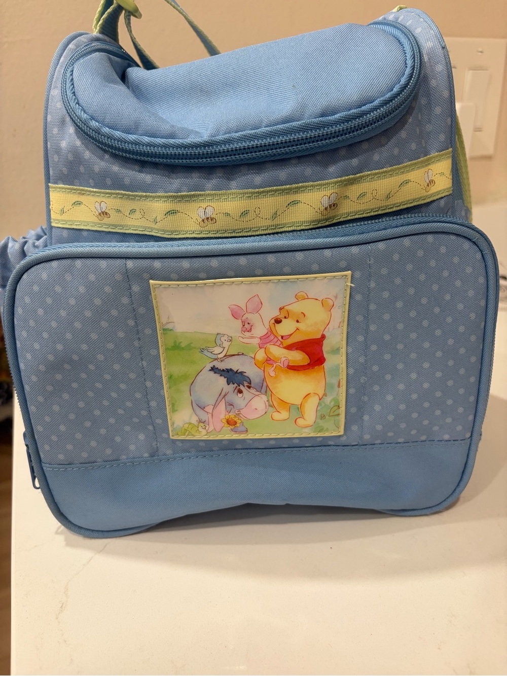 Rare Vintage Disney Winnie the Pooh Blue Diaper/lunch bag - Picture 2 of 6